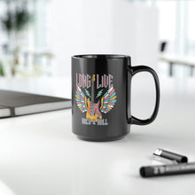 Load image into Gallery viewer, Long Live Rock and Roll Black Mug, 15oz
