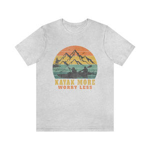 Kayak More Worry Less Men's Short Sleeve Graphic Tee