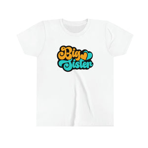 Big Sister Aqua Yellow Retro Girl's T-shirt