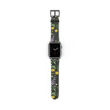 Load image into Gallery viewer, Vintage Flowers Faux-Leather Apple Watch Band
