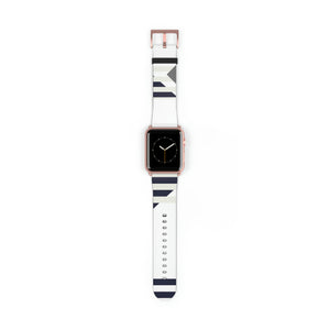 Linear Geo Faux-Leather Apple Watch Band