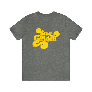 Stay Golden Retro Letters Short Sleeve Graphic Tee