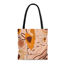 Load image into Gallery viewer, Abstract Peach and Brown High Quality Tote Bag
