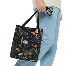 Load image into Gallery viewer, Dragonflies Black High Quality Tote Bag
