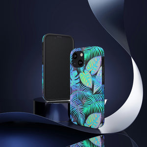 Neon Blue Jungle Tough Phone Case, Case-Mate