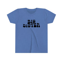 Load image into Gallery viewer, Big Sister Black Graphic Youth Girls Retro T-shirt
