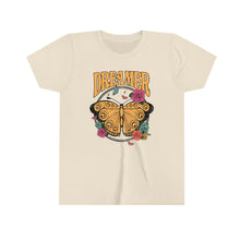 Load image into Gallery viewer, Dreamer Yellow Butterfly Youth Girls Retro T-shirt
