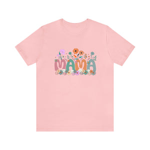 Mama Peace Flowers Women's Short Sleeve Graphic Tee