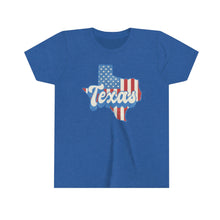 Load image into Gallery viewer, Texas State Red White Blue Girls Youth Retro T-shirt
