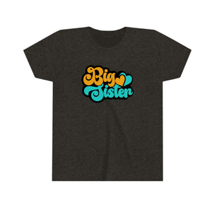 Big Sister Aqua Yellow Retro Girl's T-shirt