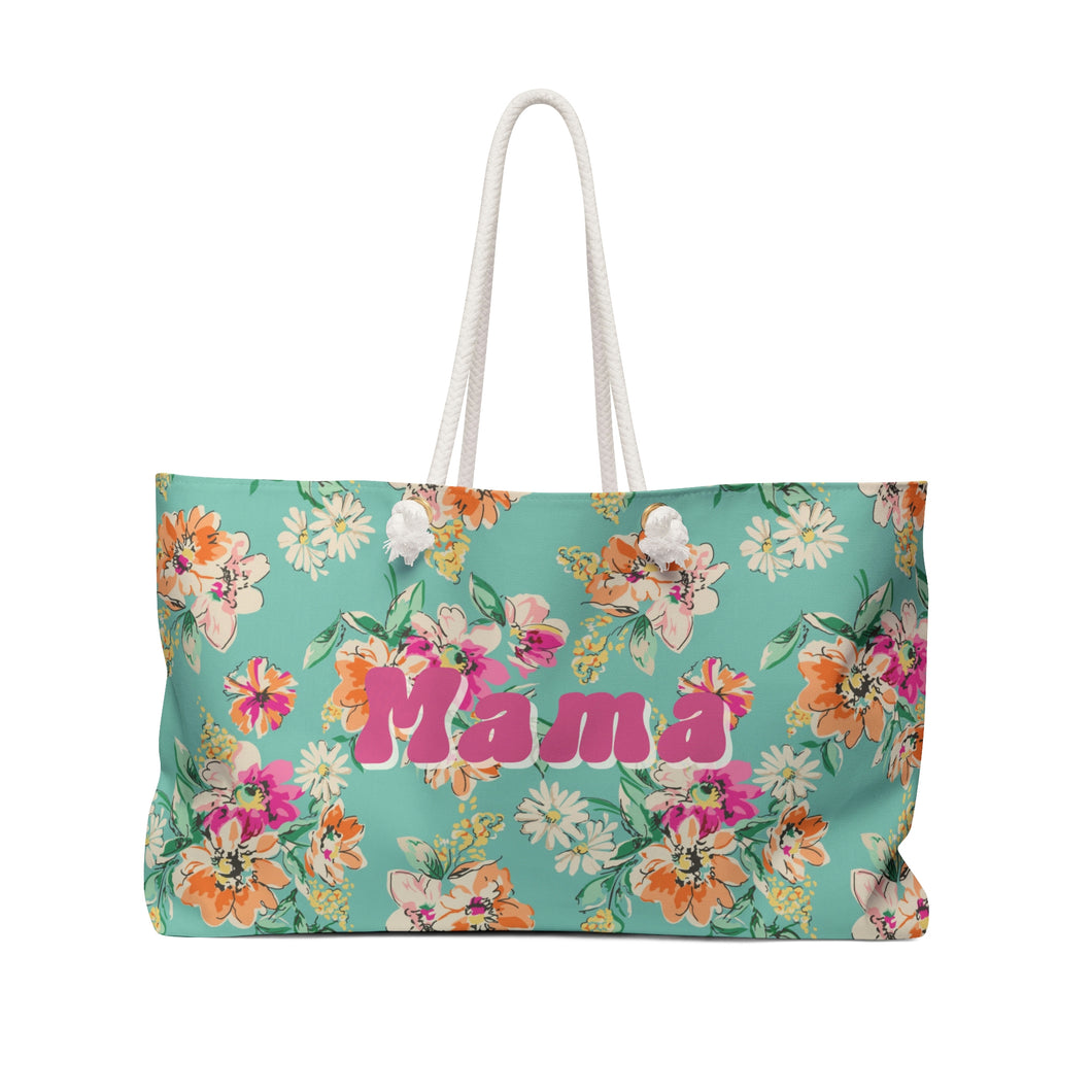 Mama Retro Floral Weekender/Beach Bag