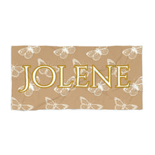 Load image into Gallery viewer, The Jolene Vintage Butterflies Custom Name Beach Towel
