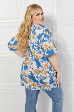 Load image into Gallery viewer, Justin Taylor Time To Grow Floral Kimono in Chambray
