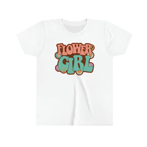 Flower Girl Peace Daisies Youth Girls Retro T-shirt