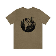 Load image into Gallery viewer, Cabin in The Woods Sketch Men&#39;s Short Sleeve Graphic Tee
