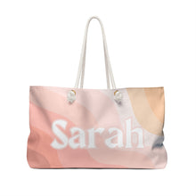 Load image into Gallery viewer, Boho Pinks Custom Name Weekender/Beach Bag
