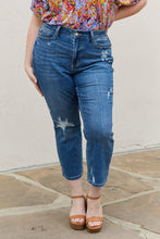 Load image into Gallery viewer, Judy Blue Theresa Full Size High Waisted Ankle Distressed Straight Jeans
