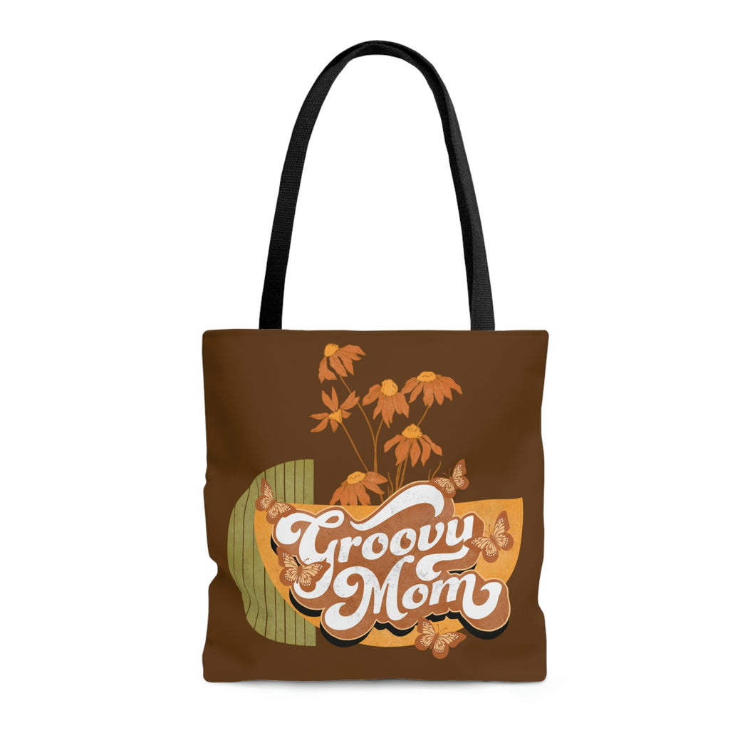 Groovy Mom Retro High Quality Tote Bag