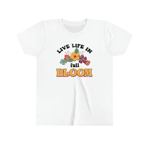 Live Life In Full Bloom Youth Retro T-shirt