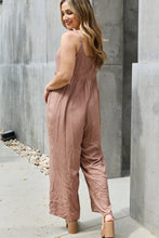 Load image into Gallery viewer, HEYSON All Day Full Size Wide Leg Button Down Jumpsuit in Mocha
