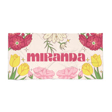 Load image into Gallery viewer, The Miranda Floral Custom Name Beach Towel
