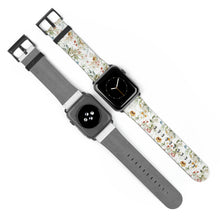 Load image into Gallery viewer, Soft Flowers Faux-Leather Apple Watch Band
