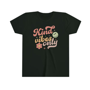 Kind Vibes Only Girls Retro T-shirt