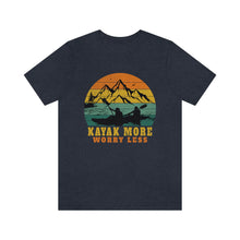 Load image into Gallery viewer, Kayak More Worry Less Men&#39;s Short Sleeve Graphic Tee
