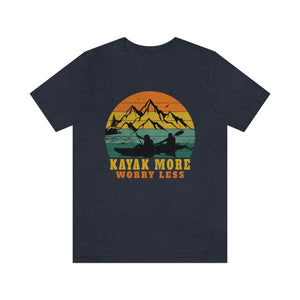 Kayak More Worry Less Men's Short Sleeve Graphic Tee