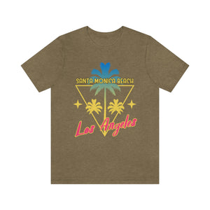 Santa Monica Beach Men's Short Sleeve Graphic Tee