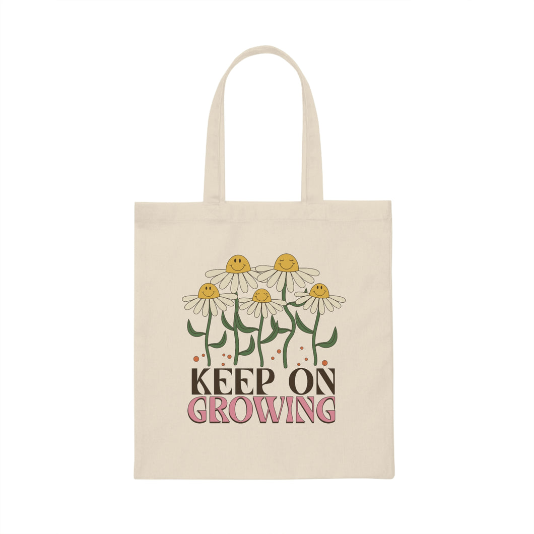 Keep On Growing Canvas Tote Bag