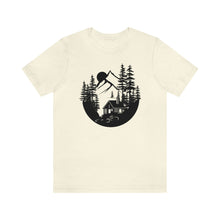 Load image into Gallery viewer, Cabin in The Woods Sketch Men&#39;s Short Sleeve Graphic Tee
