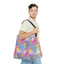 Load image into Gallery viewer, Pink and Blue Jungle Tiger High Quality Tote Bag
