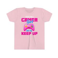 Load image into Gallery viewer, Yes I&#39;m A Gamer Girl Youth Girls Retro T-shirt
