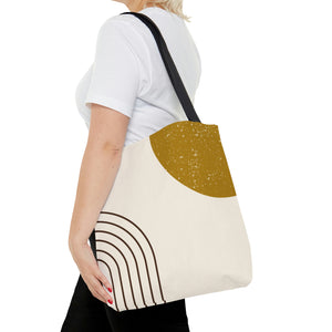 Abstract Rainbow Sun High Quality Tote Bag