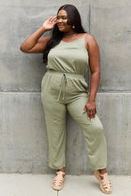 Load image into Gallery viewer, ODDI Full Size Textured Woven Jumpsuit in Sage
