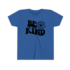 Be Kind Sunflower Graphic Youth Girls Retro T-shirt