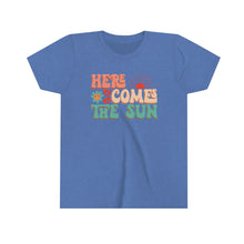 Load image into Gallery viewer, Here Comes The Sun Girls Youth Retro T-shirt
