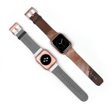 Load image into Gallery viewer, Brown Marble Faux-Leather Apple Watch Band
