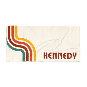 The Kennedy Retro Custom Name Beach Towel