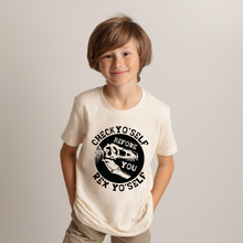 Load image into Gallery viewer, Check Yo Self Dino Youth Boys T-shirt
