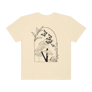 Mushroom Butterflies Stencil Women’s T-shirt