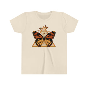 Butterfly Triangle Girls Youth Retro T-shirt