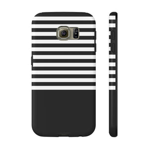 Black and White Stripes Tough Phone Case, Case-Mate