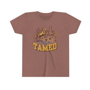 Cant Be Tamed Cowboy Youth Boys T-shirt