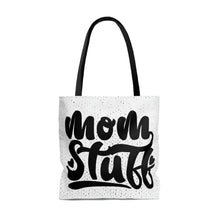 Load image into Gallery viewer, Mom Stuff White Speckled High Quality Tote Bag
