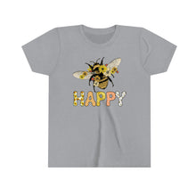 Load image into Gallery viewer, Bee Happy Youth Girls T-shirt
