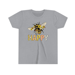 Bee Happy Youth Girls T-shirt