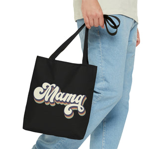 Mama Retro Letters Black High Quality Tote Bags