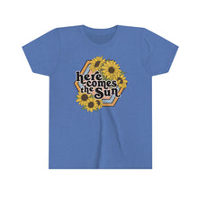 Load image into Gallery viewer, Here Comes The Sun Girls Youth Retro T-shirt
